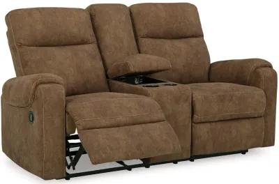 Edenwold - Brindle - Dbl Reclining Loveseat With Console