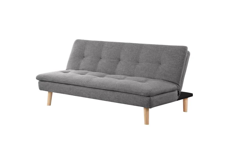 Scout - Upholstered Tufted Convertible Sofa Bed - Grey