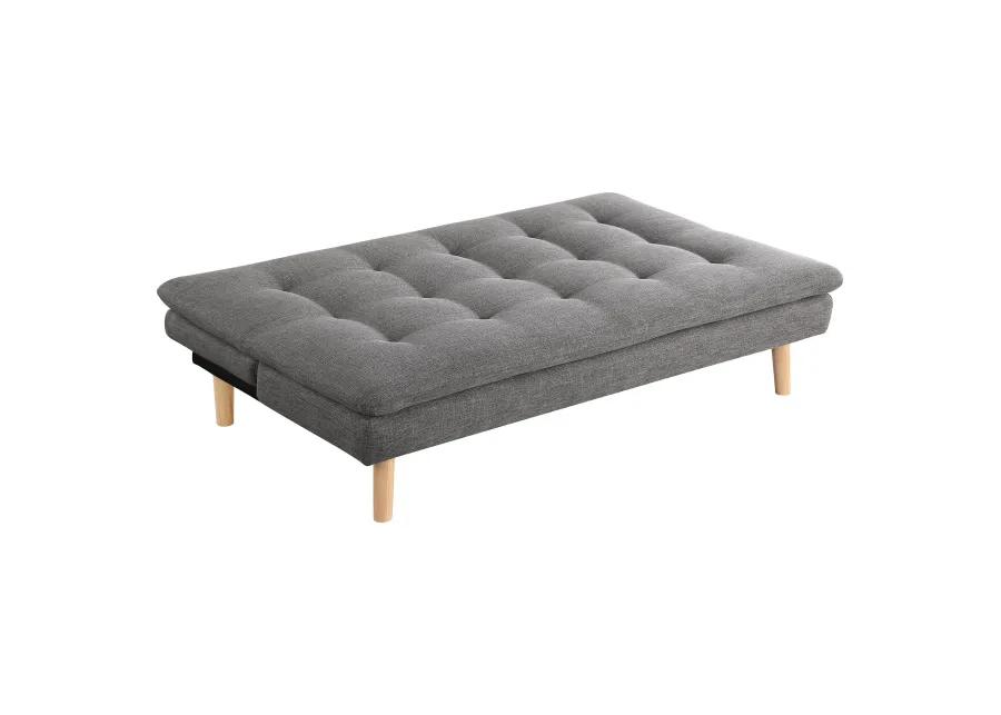 Scout - Upholstered Tufted Convertible Sofa Bed - Grey