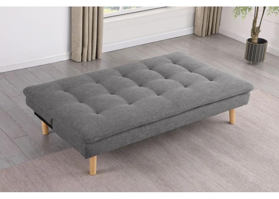 Scout - Upholstered Tufted Convertible Sofa Bed - Grey