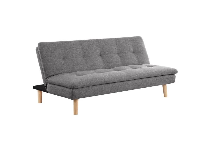 Scout - Upholstered Tufted Convertible Sofa Bed - Grey