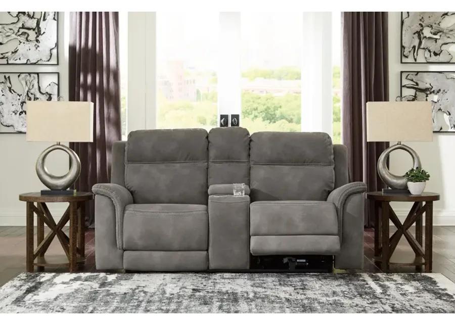 Next-Gen Durapella - Reclining Power Loveseat With Console