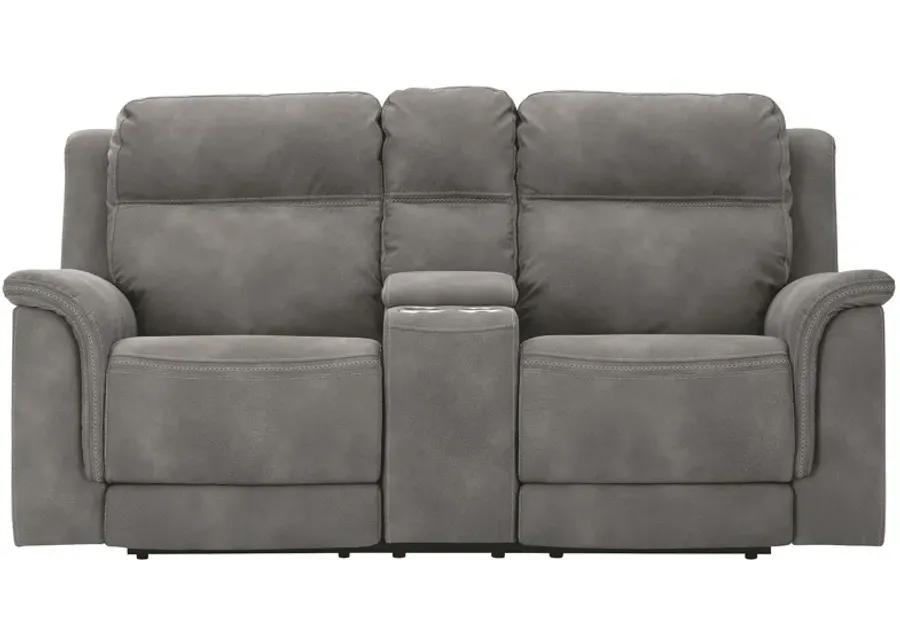 Next-Gen Durapella - Reclining Power Loveseat With Console