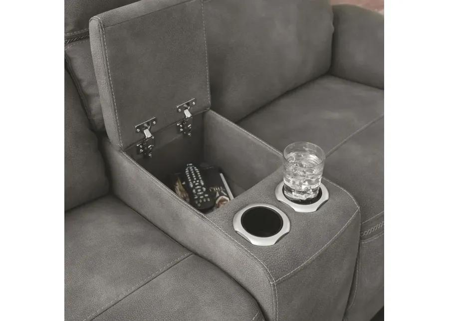 Next-Gen Durapella - Reclining Power Loveseat With Console