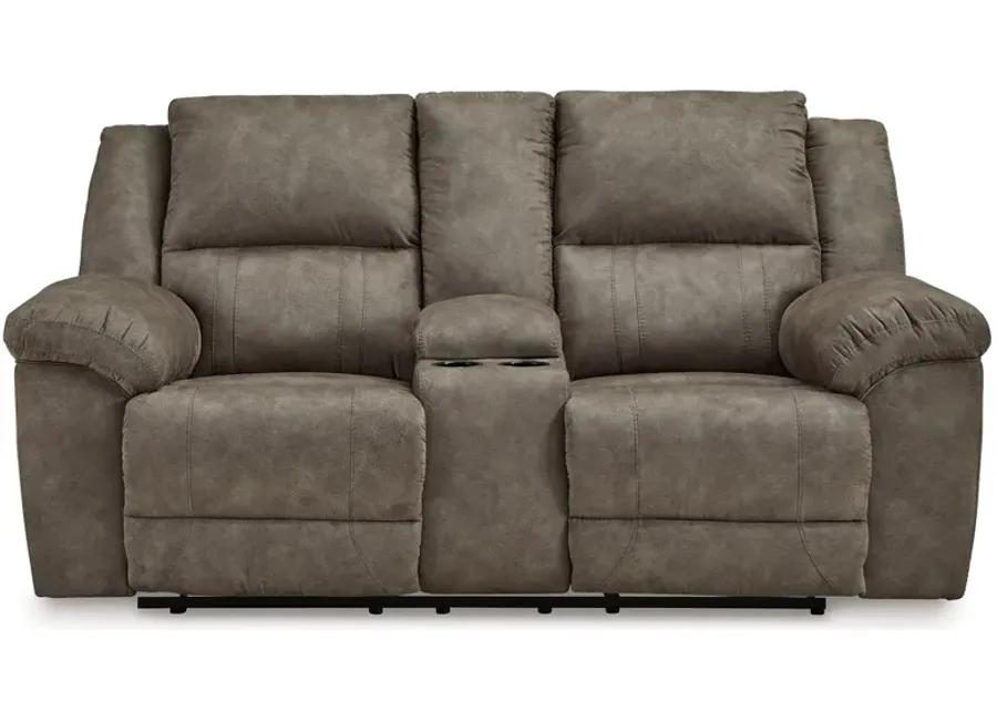 Laresview - Fossil - Dbl Reclining Loveseat With Console