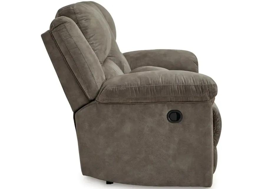 Laresview - Fossil - Dbl Reclining Loveseat With Console