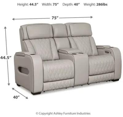 Boyington - Power Reclining Loveseat With Console/Adj Hdrst