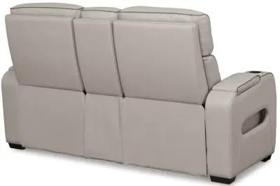 Boyington - Power Reclining Loveseat With Console/Adj Hdrst