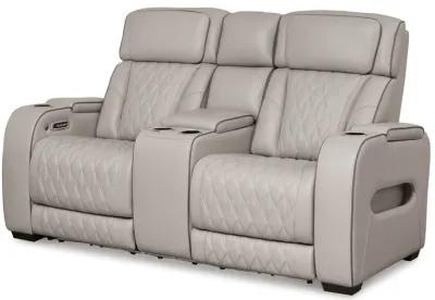 Boyington - Power Reclining Loveseat With Console/Adj Hdrst