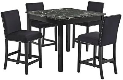 Lennon - 5 Piece Counter Height Set - All Black