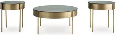 Jettaya - Brushed Brass - Occasional Table Set (Set of 3)