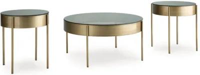 Jettaya - Brushed Brass - Occasional Table Set (Set of 3)