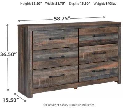 Drystan - Dresser, Mirror, Bookcase Bed Set