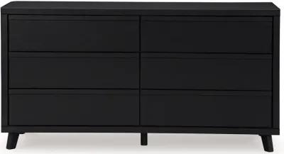 Danziar - Black - Six Drawer Dresser