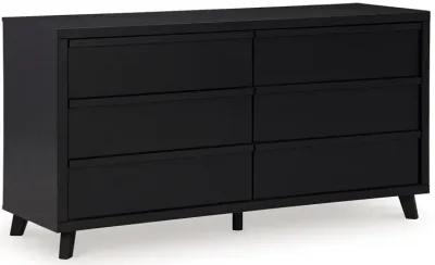 Danziar - Black - Six Drawer Dresser