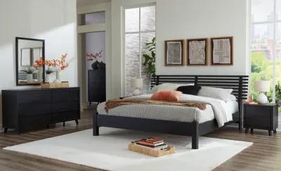 Danziar - Slat Panel Bed With Low Footboard Set