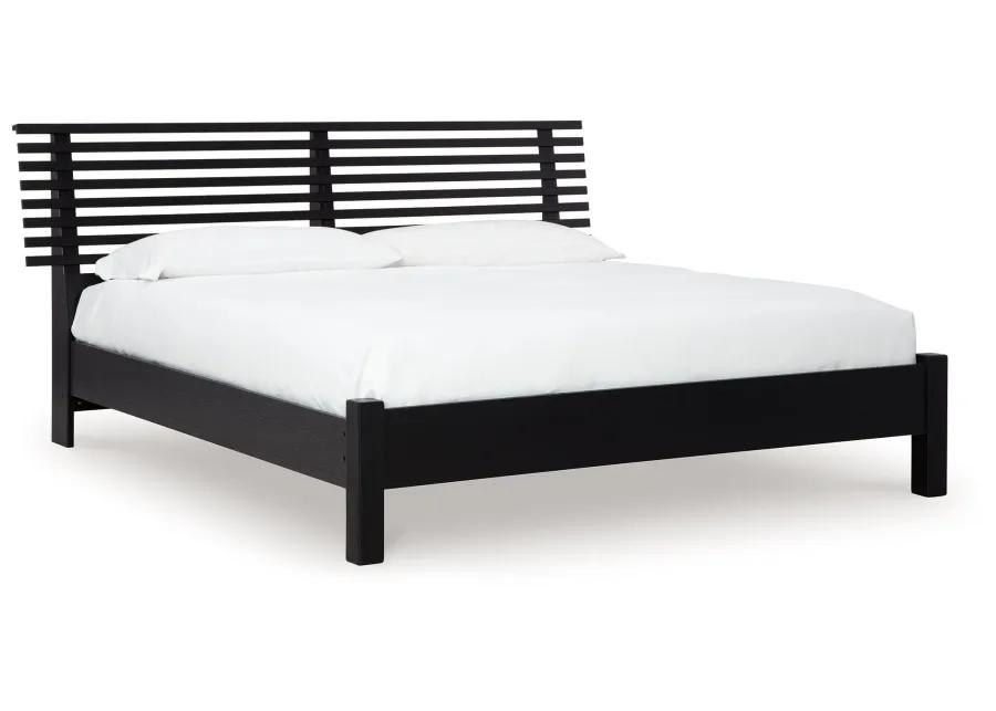 Danziar - Slat Panel Bed With Low Footboard Set