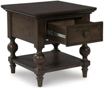 Veramond - Dark Brown - Square End Table