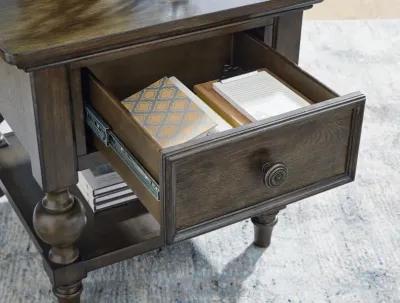 Veramond - Dark Brown - Square End Table