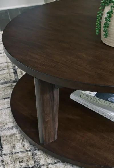 Korestone 2 - Dark Brown - Round Cocktail Table