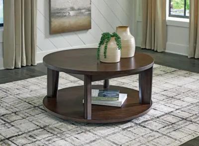 Korestone 2 - Dark Brown - Round Cocktail Table