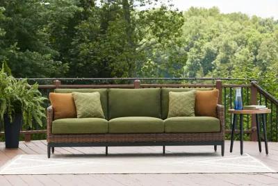 Horizon Hall - Brown / Green - Sofa With Cushion