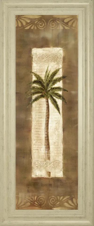 Scroll Palm Il By Carol Robinson - Framed Print Wall Art - Beige