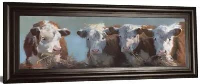 Little Bull & The Babes By Carolyne Hawley - 18 x 42 - White