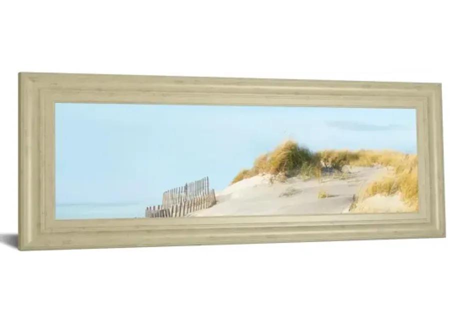 Beachscape L By James Mcloughlin - Framed Print Wall Art - Blue