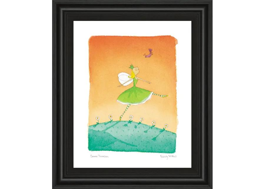 Felicity Wishes IV By Emma Thomson - Framed Print Wall Art - Orange