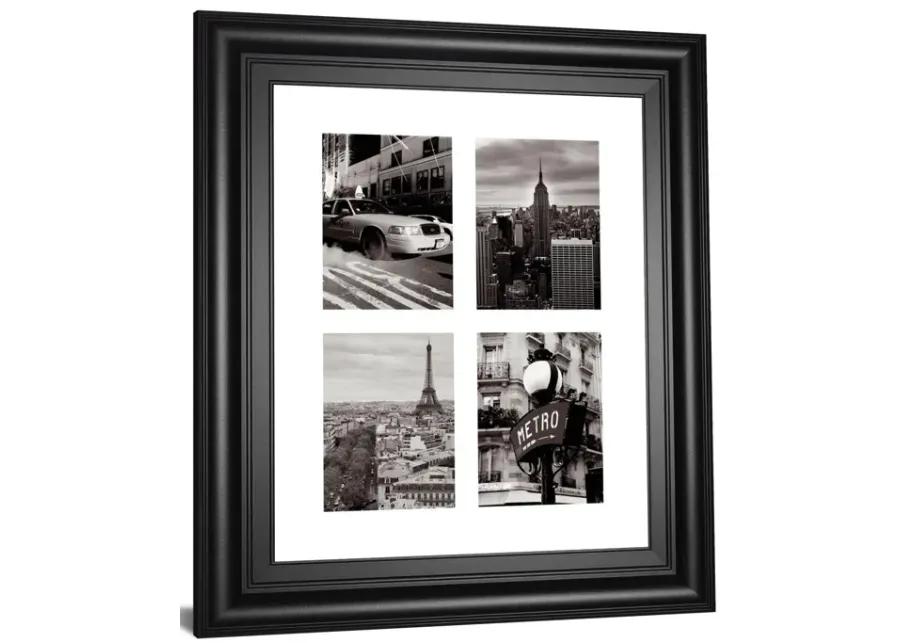 City Composite By Joseph Eta - Framed Print Wall Art - Black