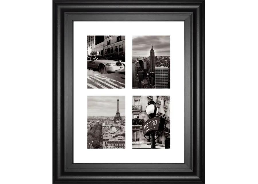 City Composite By Joseph Eta - Framed Print Wall Art - Black