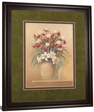 Classic Petal Il By Gloria Eriksen - Framed Print Wall Art - Red