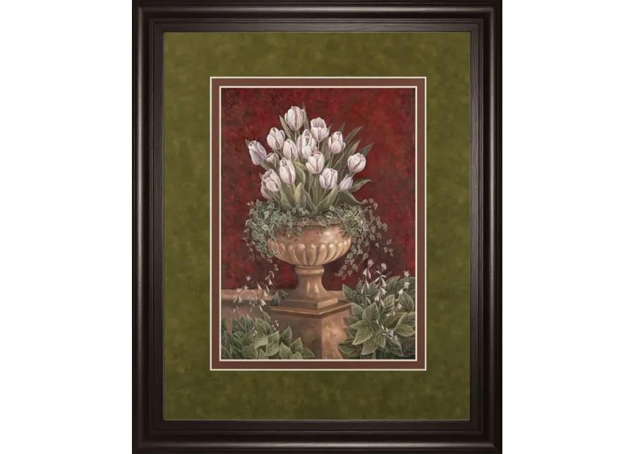 Alexa's Tulips By Betsy Brown - Framed Print Wall Art - Red