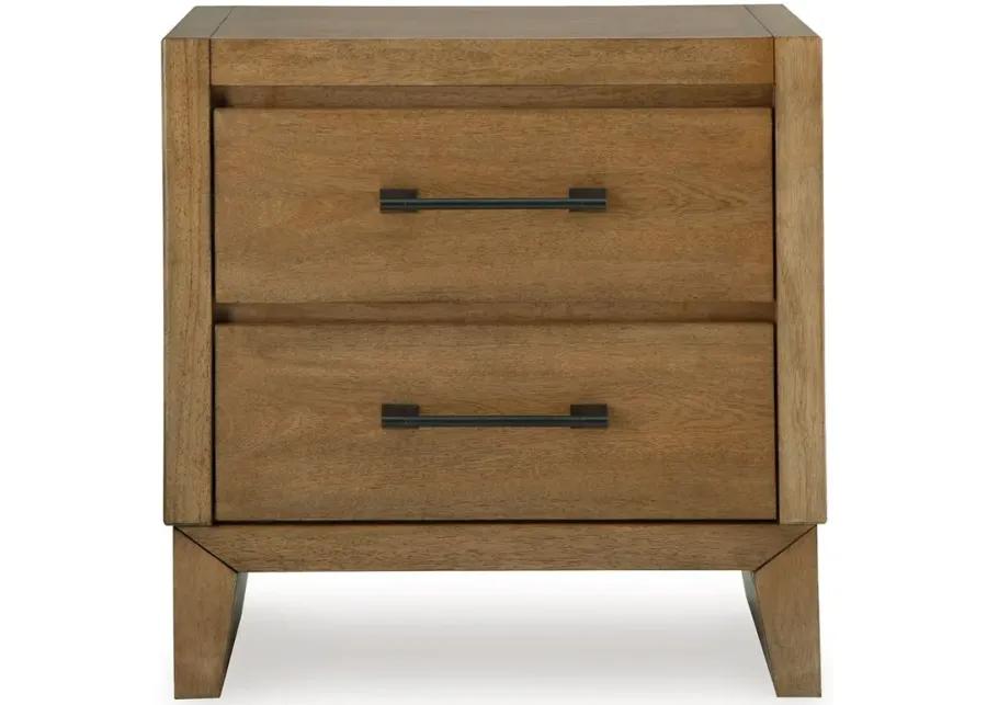 Sherbana - Light Brown - Two Drawer Night Stand