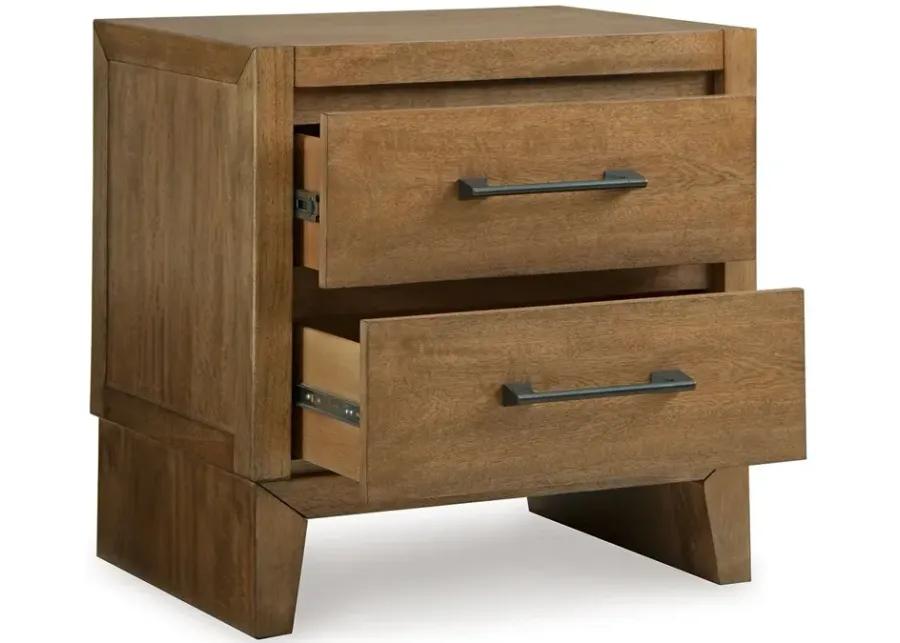 Sherbana - Light Brown - Two Drawer Night Stand