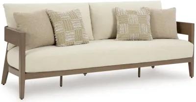 Serene Bay - Dark Brown / White - Sofa With Cushion