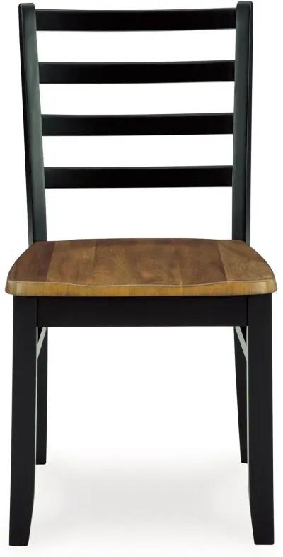 Blondon - Brown / Black - Rectangular Drm Table Set (Set of 7)