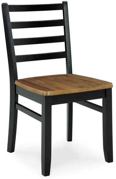 Blondon - Brown / Black - Rectangular Drm Table Set (Set of 7)