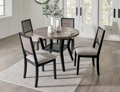 Corloda - Black / Gray - Round Drm Table Set (Set of 5)