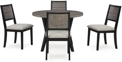 Corloda - Black / Gray - Round Drm Table Set (Set of 5)