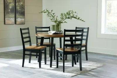 Blondon - Brown / Black - Dining Table And 4 Chairs (Set of 5)