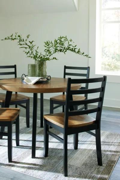 Blondon - Brown / Black - Dining Table And 4 Chairs (Set of 5)