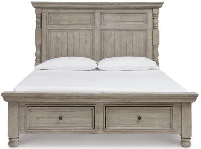 Harrastone - Gray - California King Panel Bed