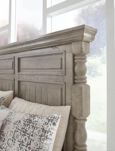 Harrastone - Gray - California King Panel Bed