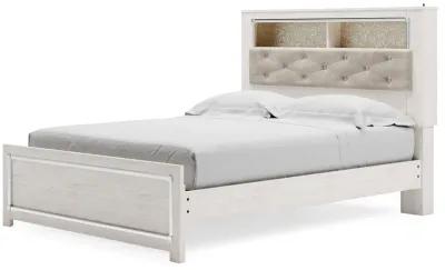 Altyra - White - Queen Panel Bookcase Bed With Roll Slats