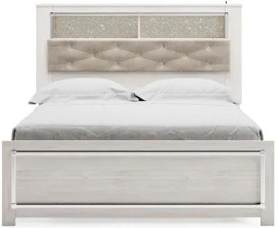 Altyra - White - Queen Panel Bookcase Bed With Roll Slats