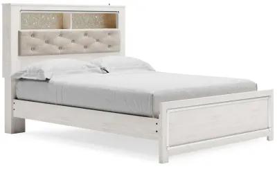 Altyra - White - Queen Panel Bookcase Bed With Roll Slats