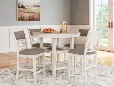 Erinberg - Antique White - Dining Room Counter Table Set (Set of 5)