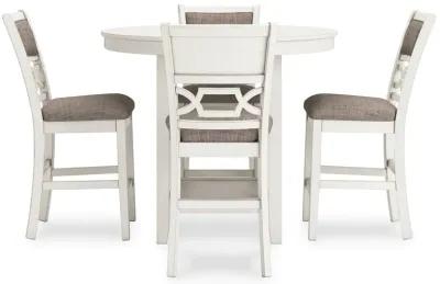 Erinberg - Antique White - Dining Room Counter Table Set (Set of 5)